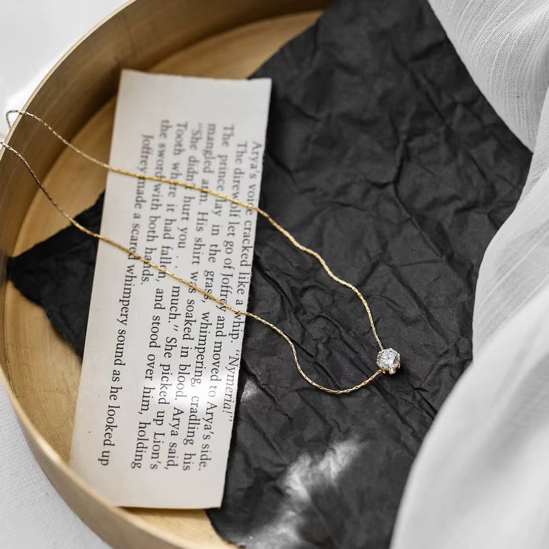 The Celine Solitaire Necklace