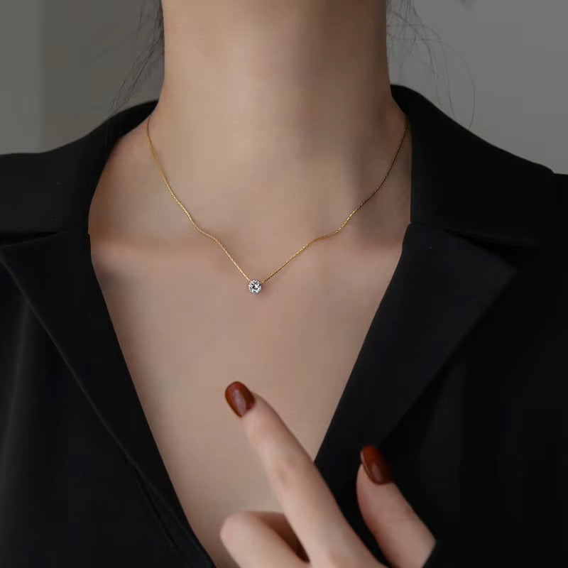 The Celine Solitaire Necklace