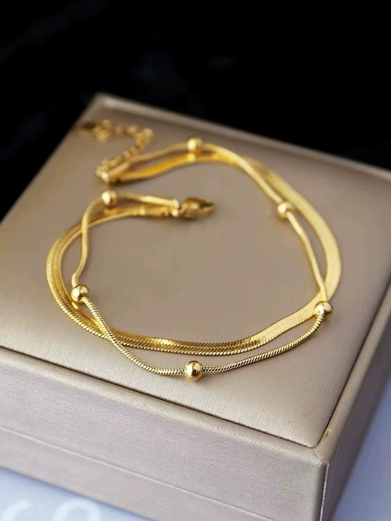 The Livia Layered Anklet