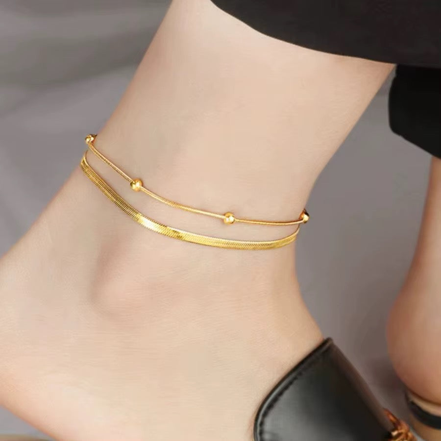The Livia Layered Anklet