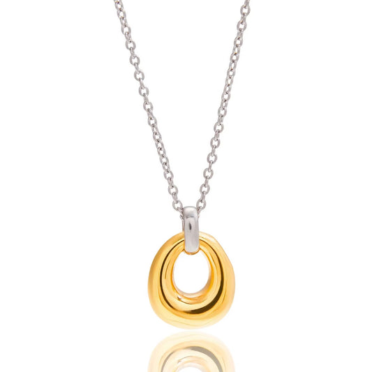 The Celeste Two-Tone Pendant Necklace